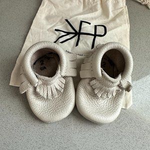 Freshly Picked Ivory Moccasins (size 2)